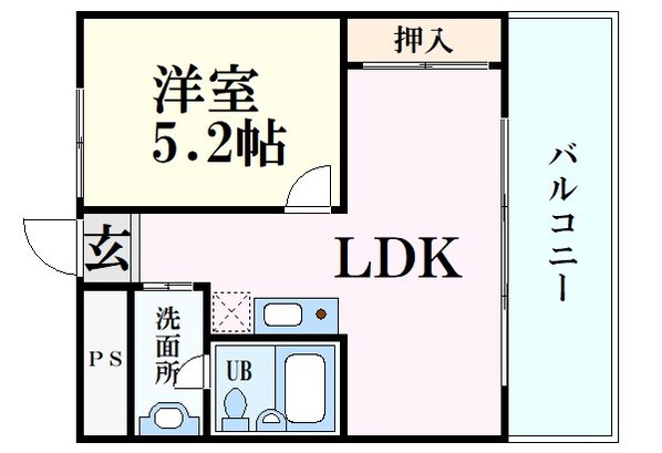 打出駅 徒歩6分 5階の物件間取画像